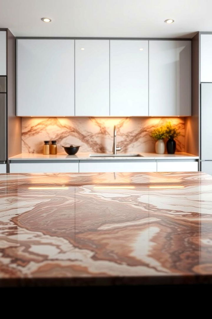 Contemporary Quartz Charm - 22 Kitchen Countertop Ideas