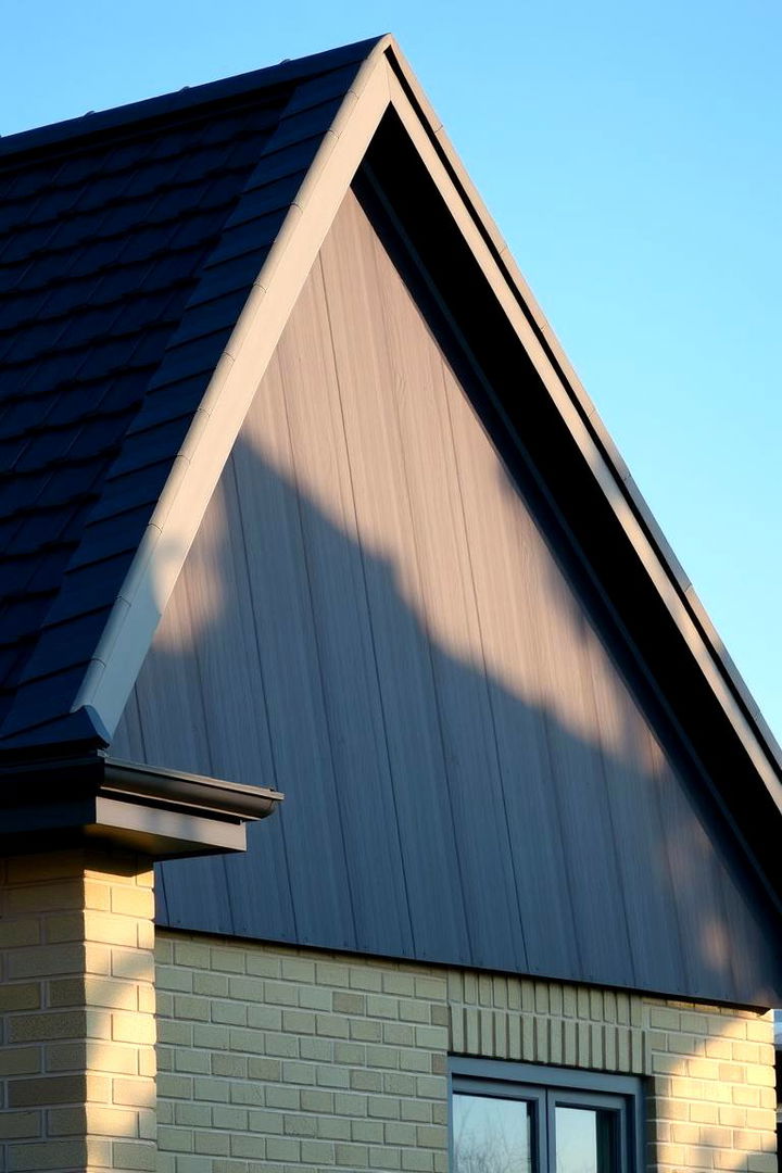 Contemporary Roof Contrasts - 22 Sage Green Painted Brick House Ideas