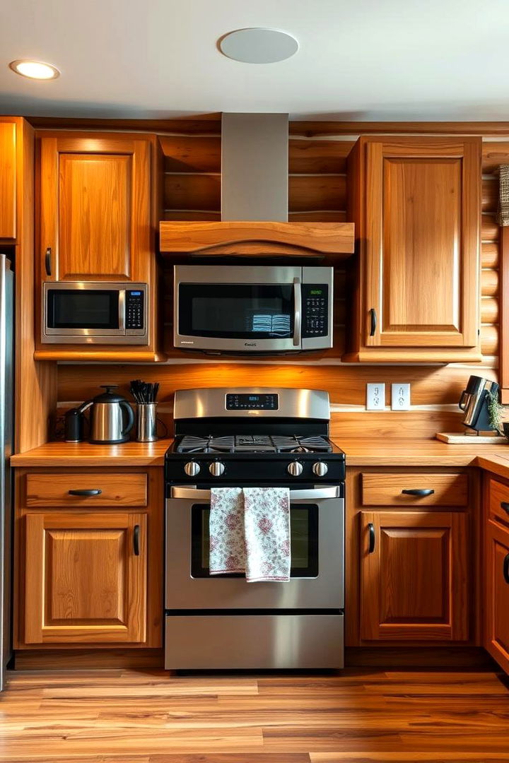 Contemporary Rustic Appliances - 22 Log Cabin Kitchen Design Ideas