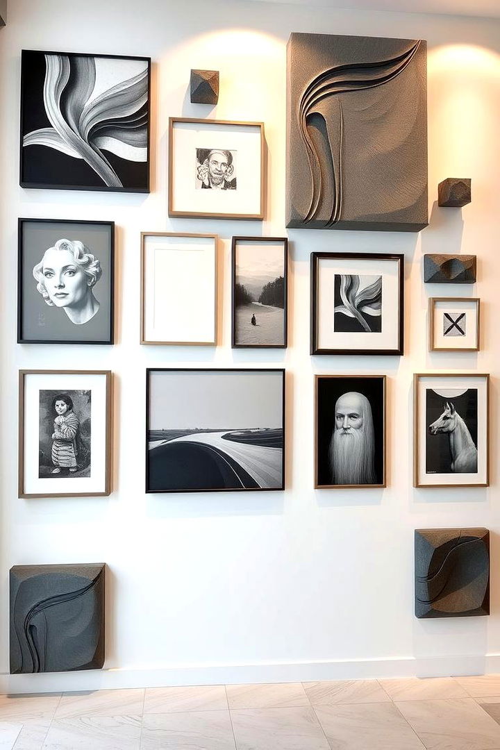 Contemporary Sculptural Art Walls - 22 Gallery Wall Ideas