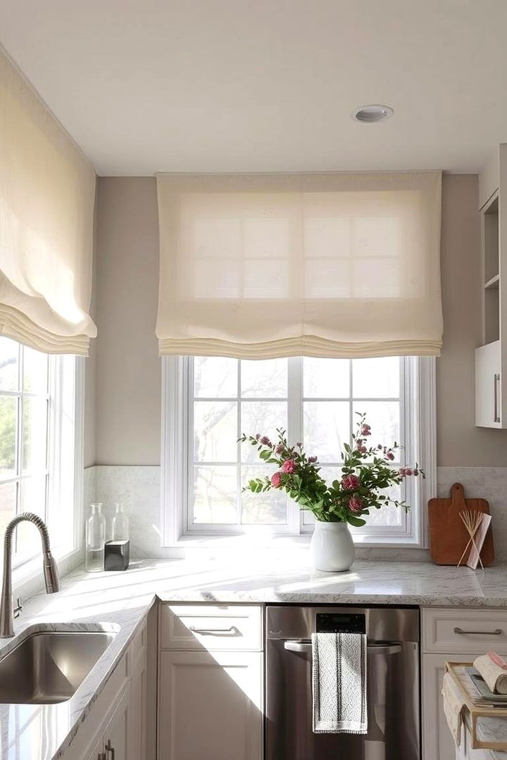 Contemporary Sheer Valance Solutions - 22 Kitchen Valance Ideas