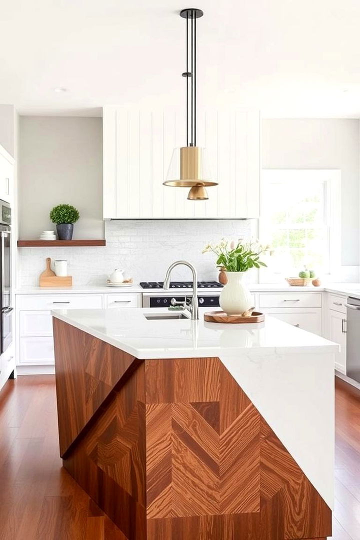 Contemporary Shiplap with Bold Geometry - 22 Shiplap Kitchen Island Ideas