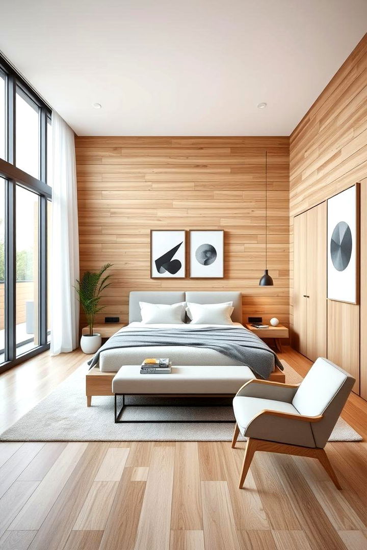 Contemporary Shiplap with Modern Furniture - 22 Shiplap Bedroom Ideas