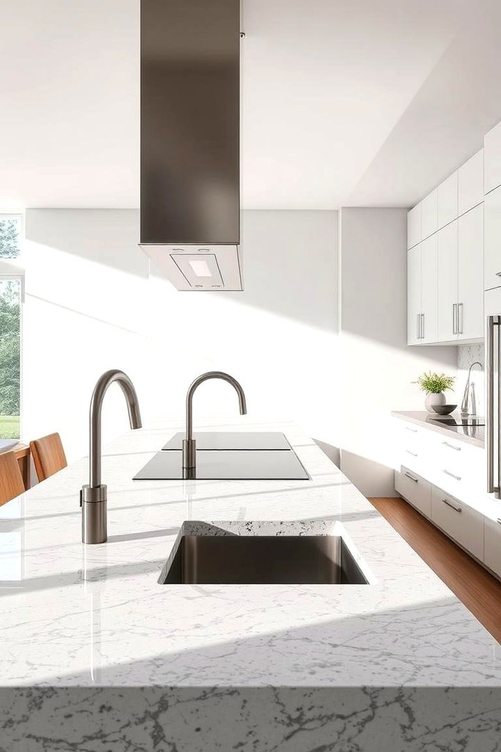 Contemporary Sleek Granite - 22 Granite Kitchen Countertop Ideas