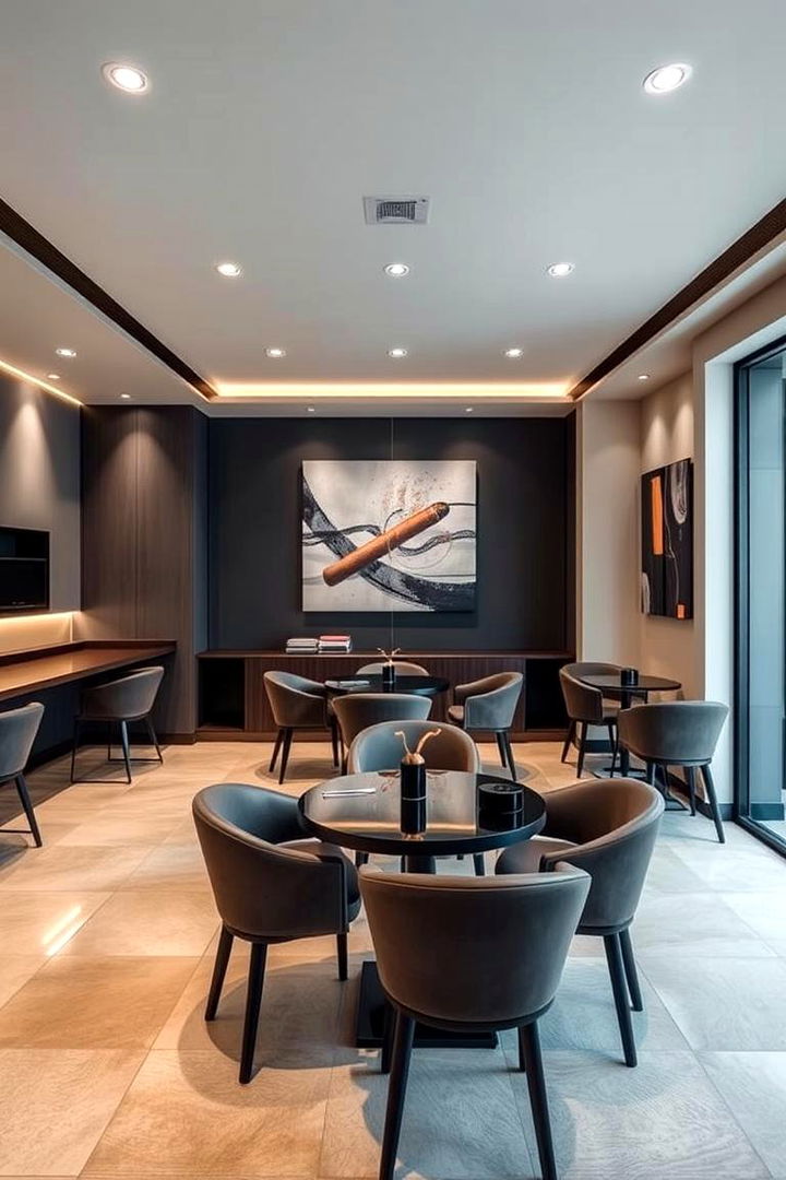 Contemporary Smoke Den - 22 Cigar Room Ideas