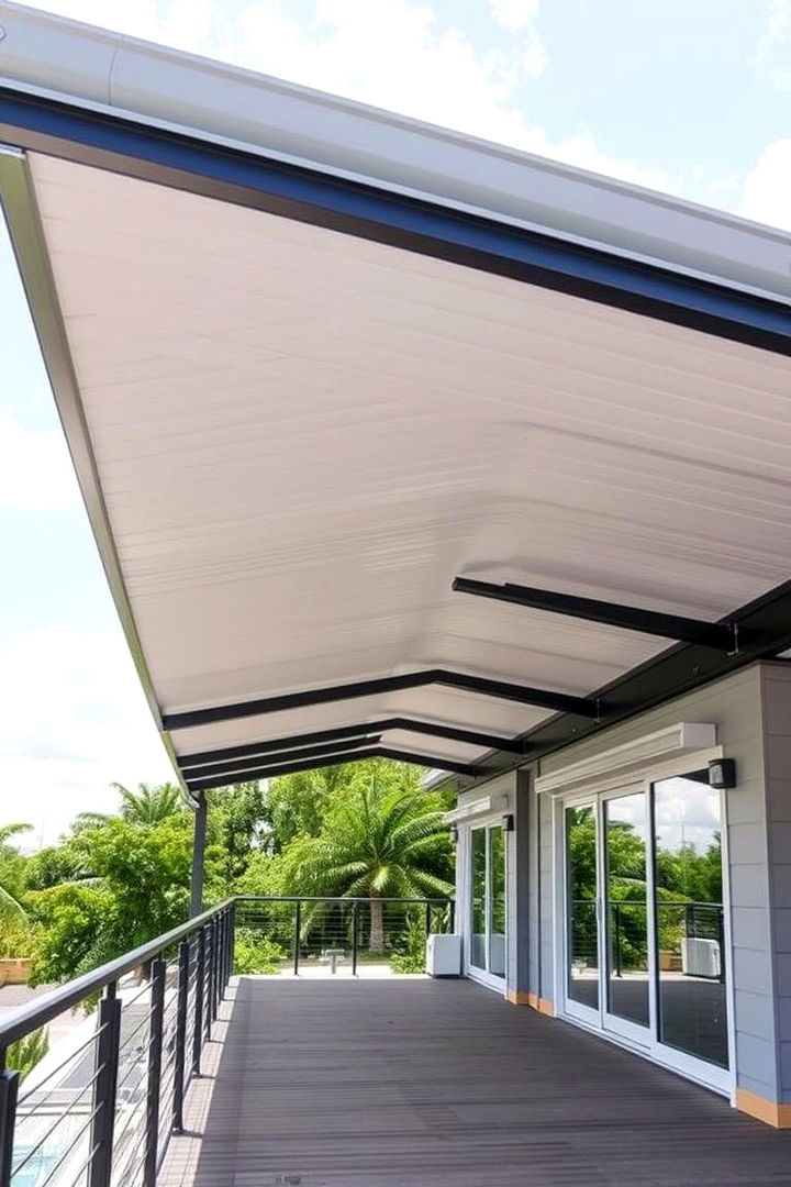 Contemporary Solid Roof Cover - 22 Covered Deck Ideas