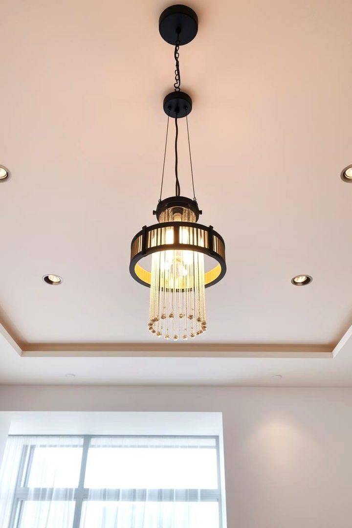 Contemporary Statement Lighting - 22 Dining Room Ceiling Ideas