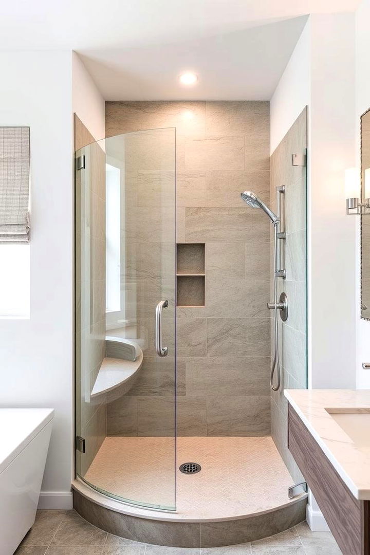 Contemporary Stone Facade - 22 Stone Shower Design Ideas