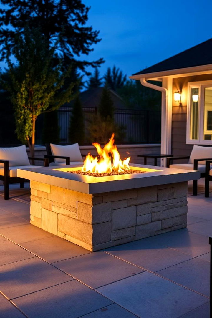 Contemporary Stone Fire Pit - 22 Stone Fire Pit Ideas
