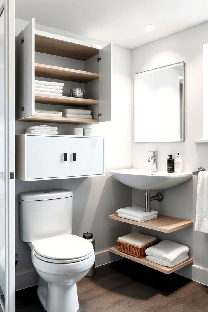 Contemporary Storage Solutions - 22 Black and Grey Bathroom Ideas