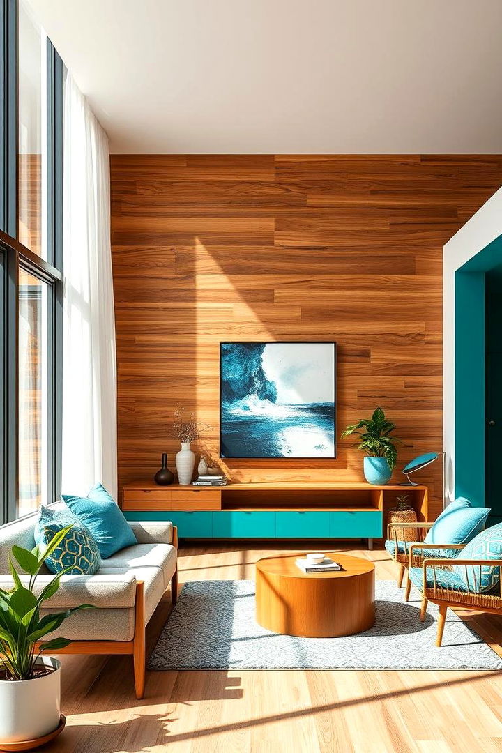 Contemporary Teal and Wood Fusion - 22 Teal House Exterior Ideas