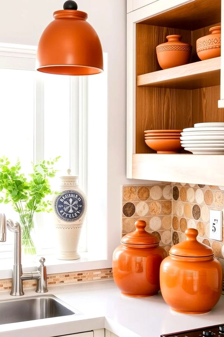 Contemporary Terracotta Kitchen Accents - 22 terracotta home decor ideas