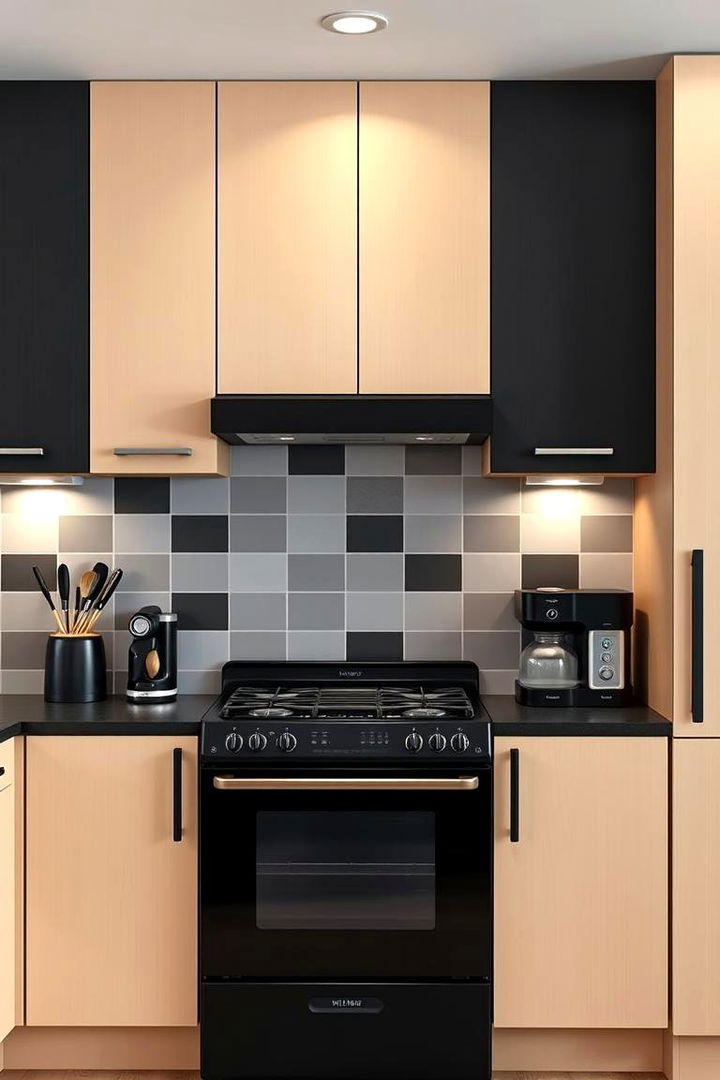 Contemporary Two Tone Cabinets - 22 What Color Cabinets Go With Black Appliances