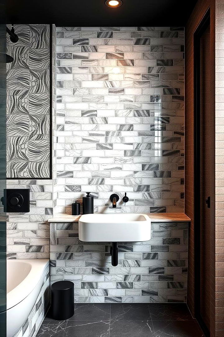 Contemporary Urban Edge - 22 Half-wall Tile Bathroom Ideas