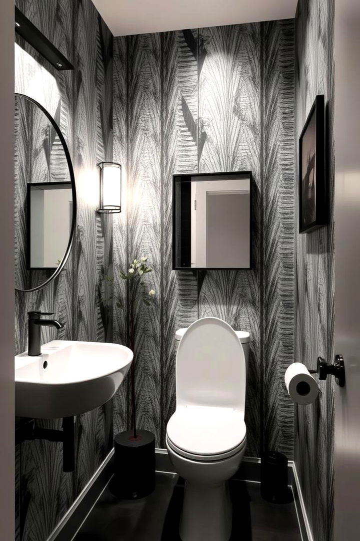 Contemporary Urban Style - 22 Powder Room Wallpaper Ideas