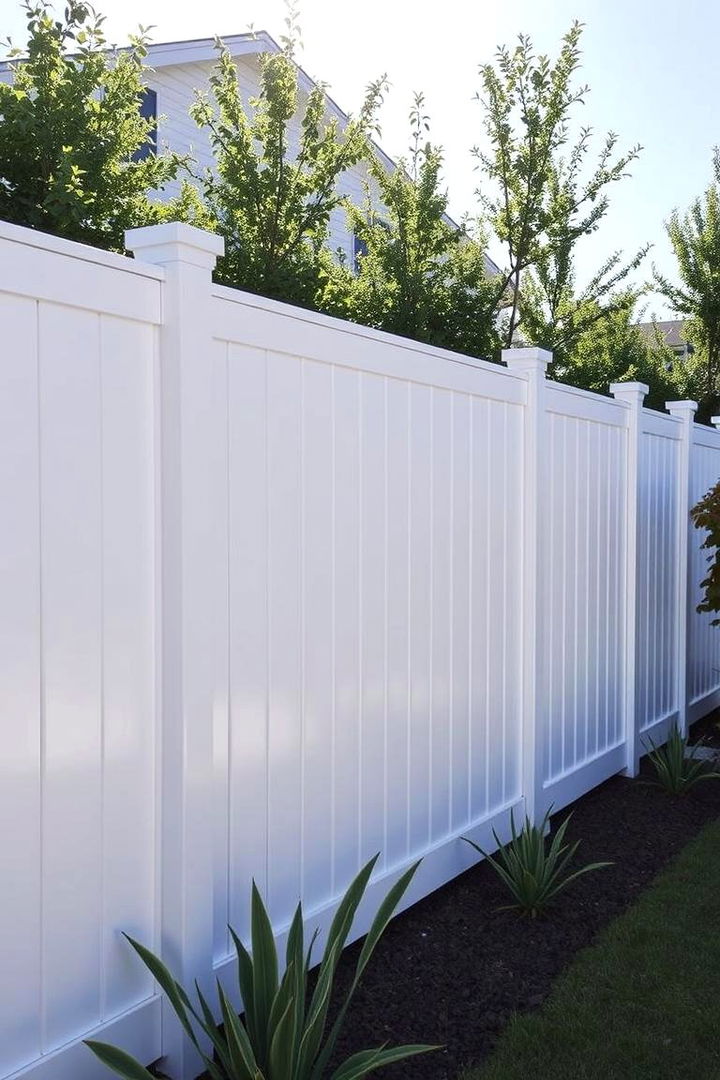 Contemporary Vinyl Fence - 22 Small Garden Fence Ideas