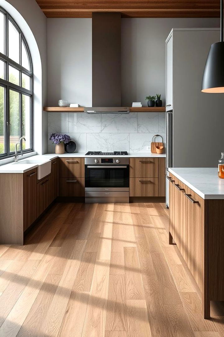 Contemporary Vinyl Flooring - 22 Kitchen Flooring Ideas
