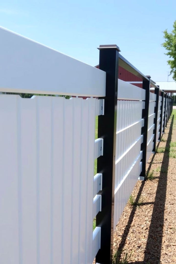 Contemporary Vinyl Transformation Fence - 22 Farm Fence Ideas