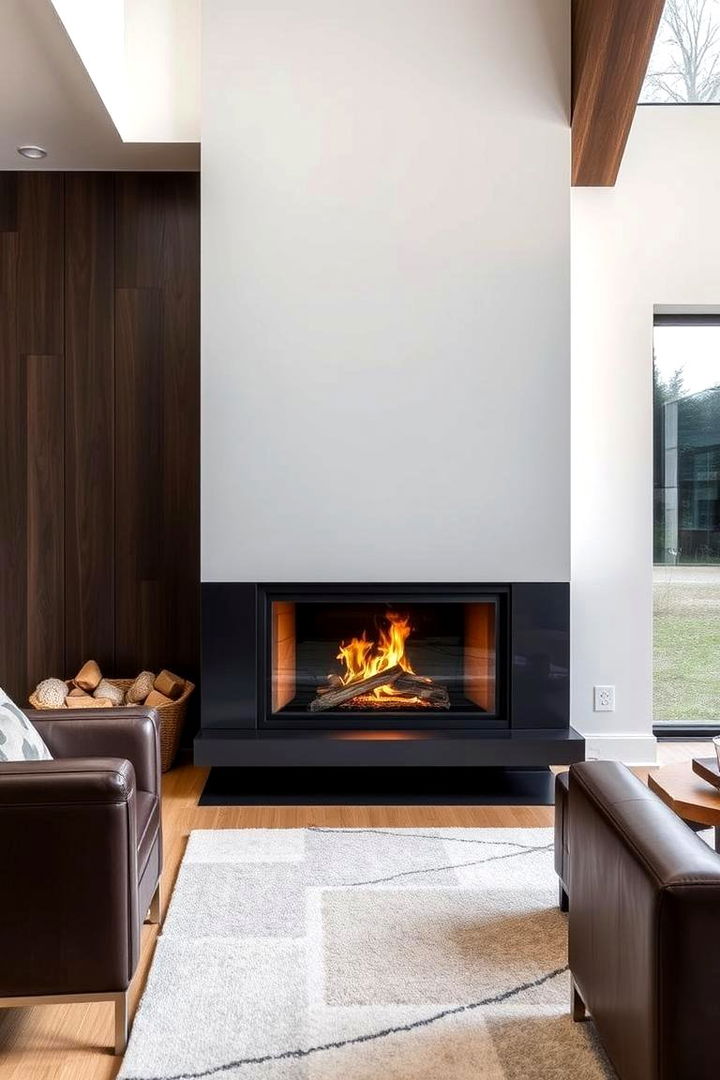 Contemporary Wood Burning Models - 22 Small Living Room Fireplace Ideas