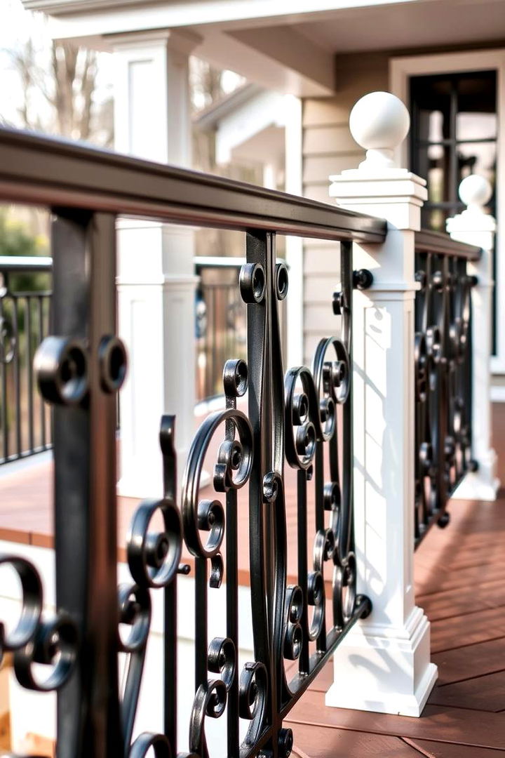 Contemporary Wrought Iron Railing - 22 Deck Railing Ideas
