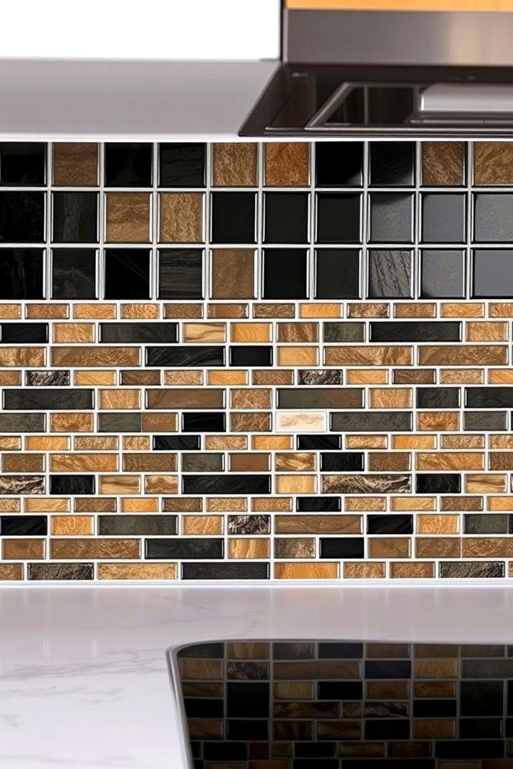 Contrasting Backsplashes - 22 Black and Brown Kitchen Ideas
