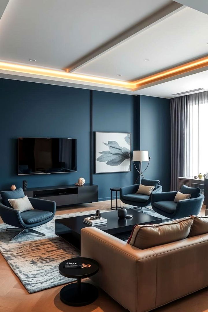 Contrasting Blue and Neutrals - 22 Moody Blue Bedroom Ideas