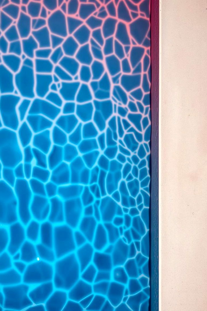 Contrasting Bold Hues - 22 Waterline Pool Tile Ideas