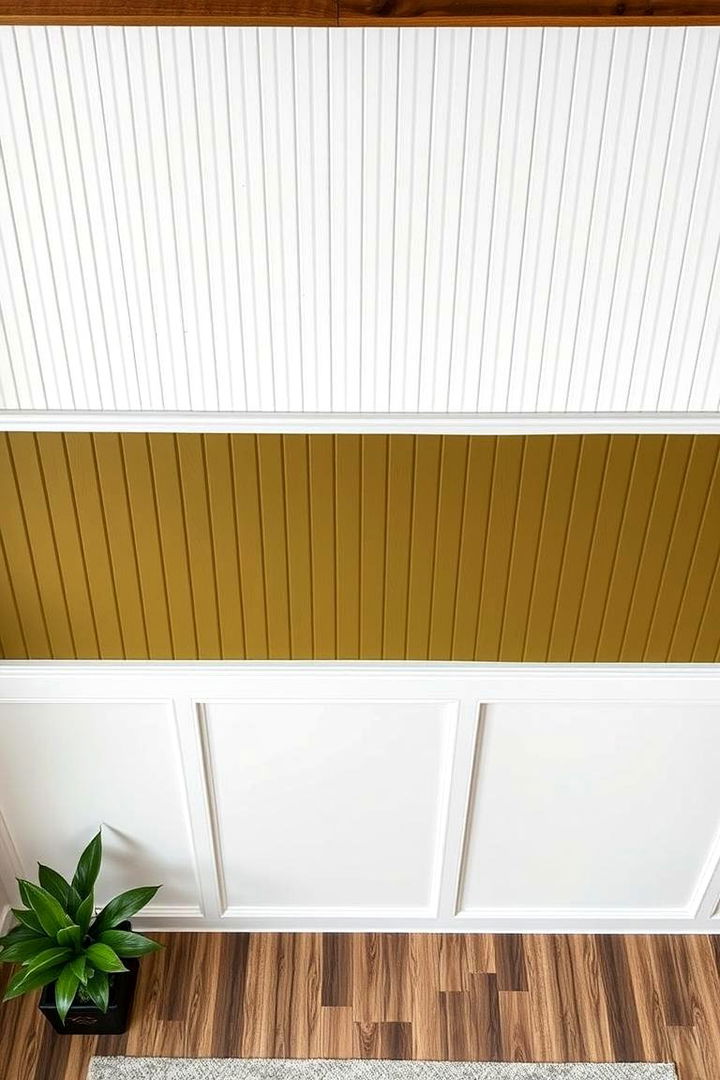 Contrasting Color Pop Beadboard - 22 Beadboard Wall Ideas