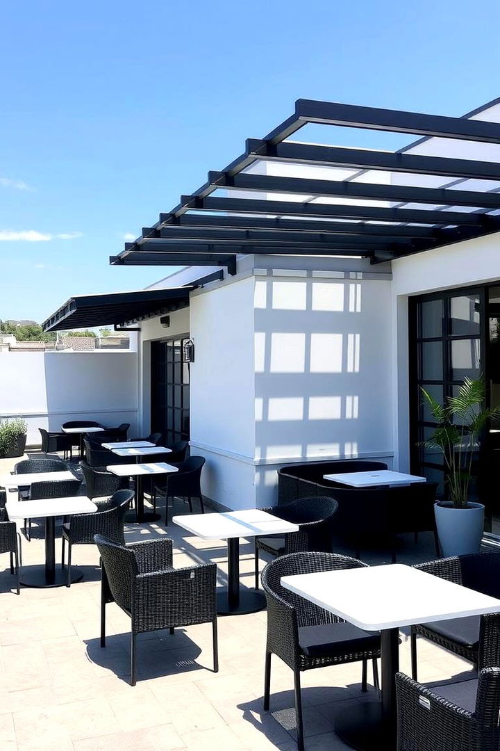 Contrasting Furniture Flair - 22 Black and White Patio Ideas