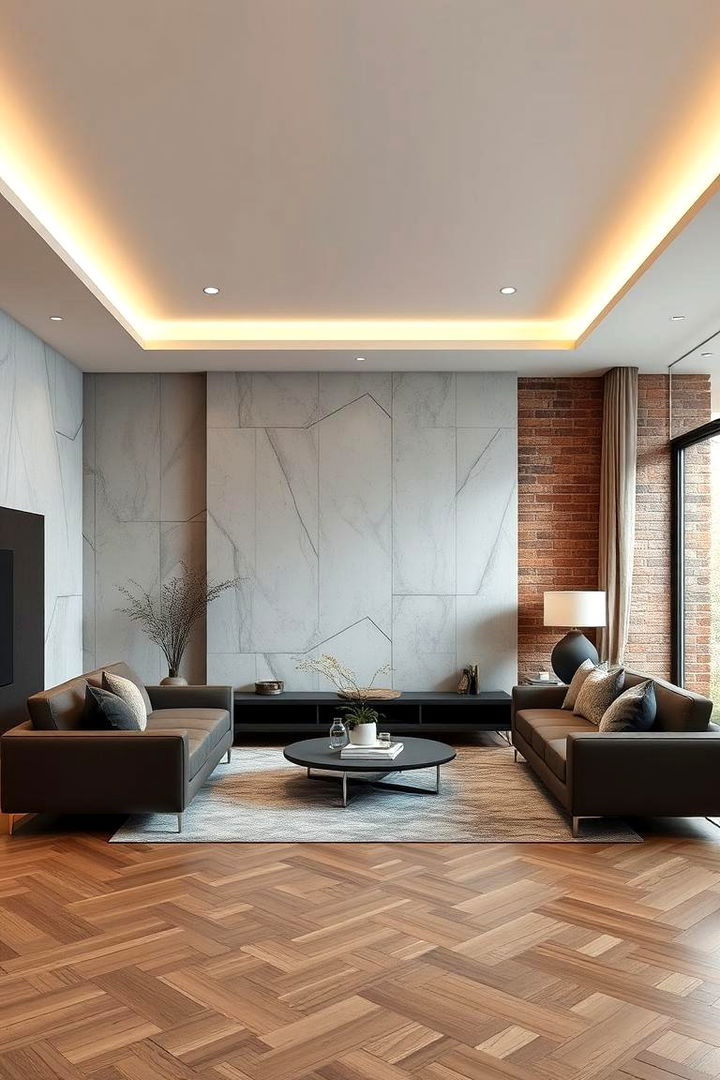 Contrasting Texture Balance - 22 Dulux Egyptian Cotton Living Room Ideas