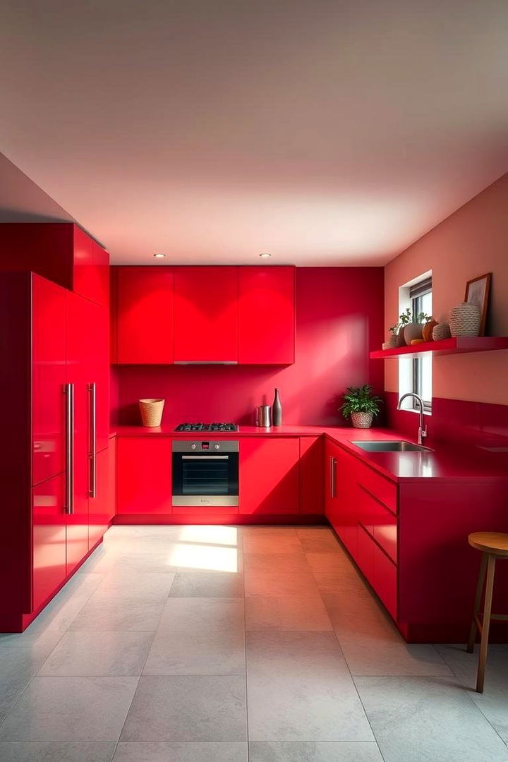 Contrasting Tones and Balance - 22 Red Kitchens