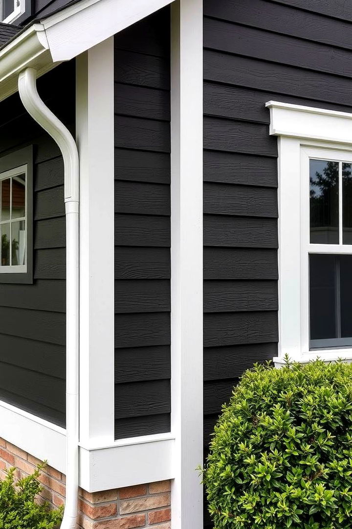 Contrasting Trim and Siding - 22 Black and White House Exterior Ideas