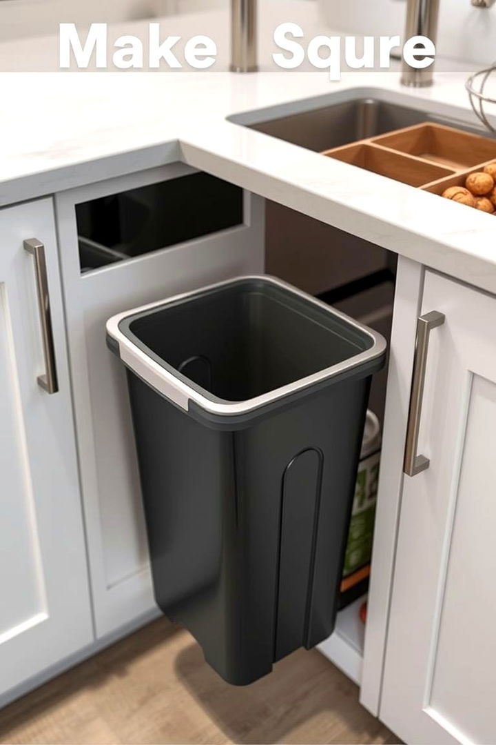 Convenient Pull Out Trash Bins - 22 Kitchen Sink Organization Ideas