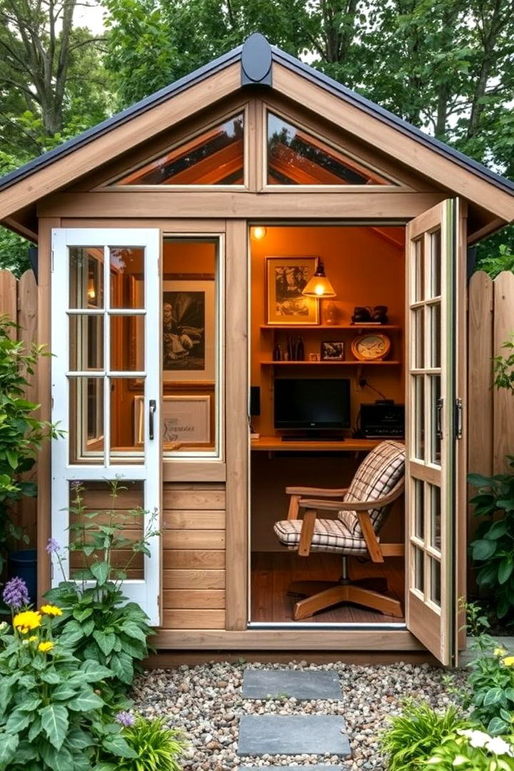 Converted Garden Shed Office - 22 Garden Office Ideas