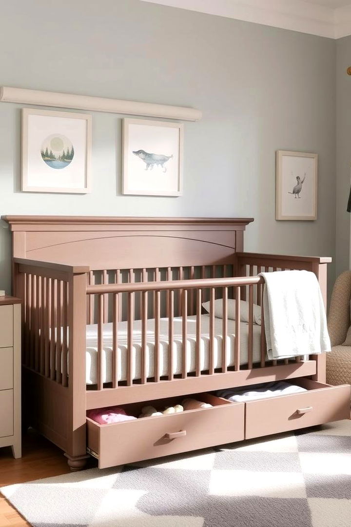 Convertible Crib with Storage - 22 Nursery Storage Ideas