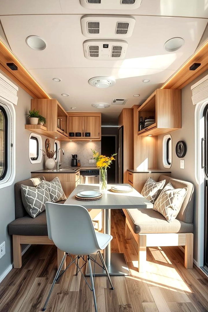 Convertible Dining Areas - 22 Mobile Home Kitchen Ideas