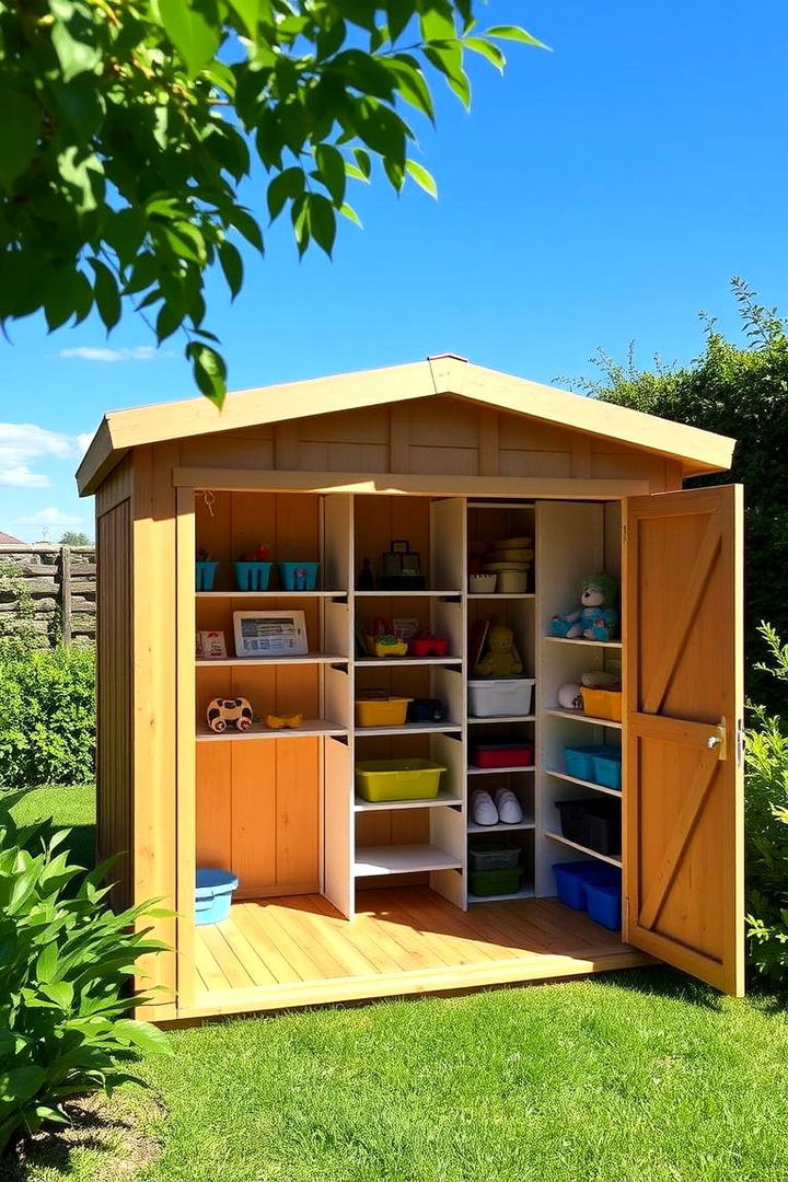Convertible Outdoor Toy Shed - 22 Outdoor Toy Storage Ideas