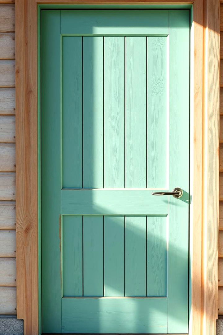 Cool Minty Green - 22 Cedar Front Door Colors Ideas