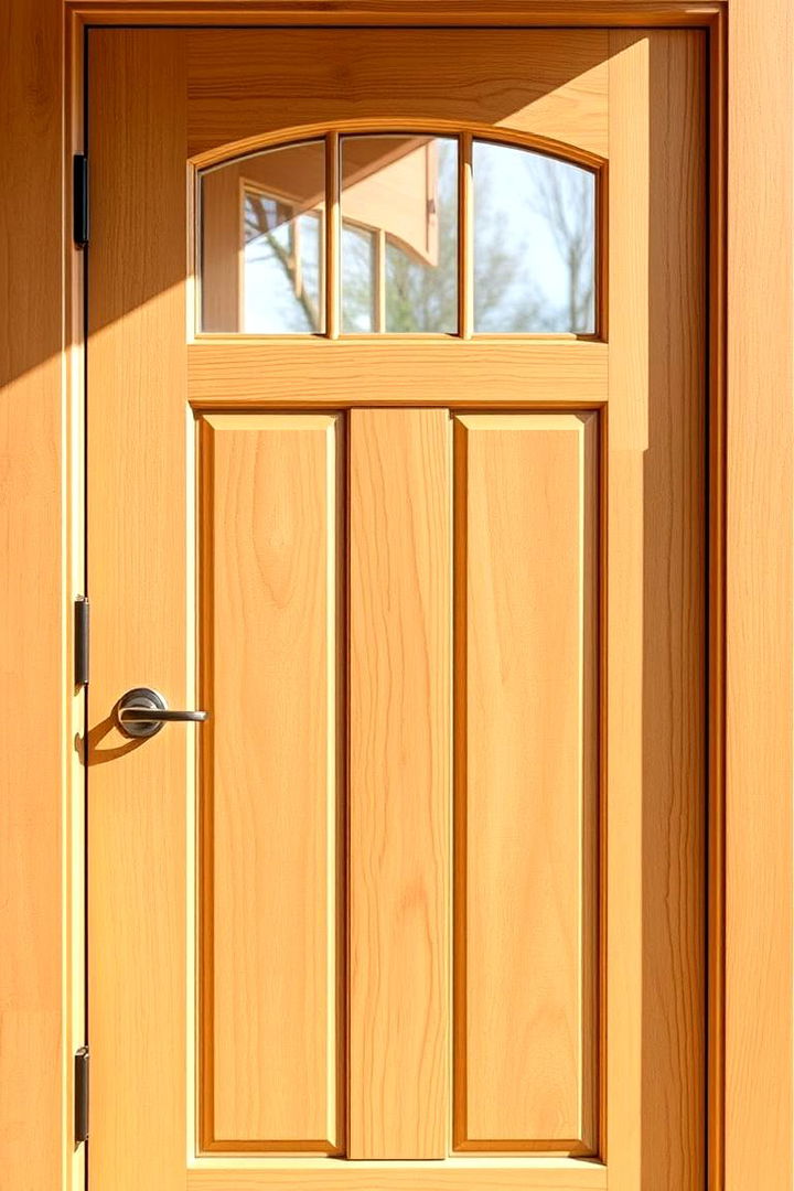 Coordinated Alder Accents - 22 Stained Front Door Ideas