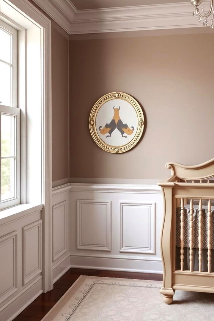 Coordinated Trim and Crown Molding - 22 Wainscoting Nursery Ideas