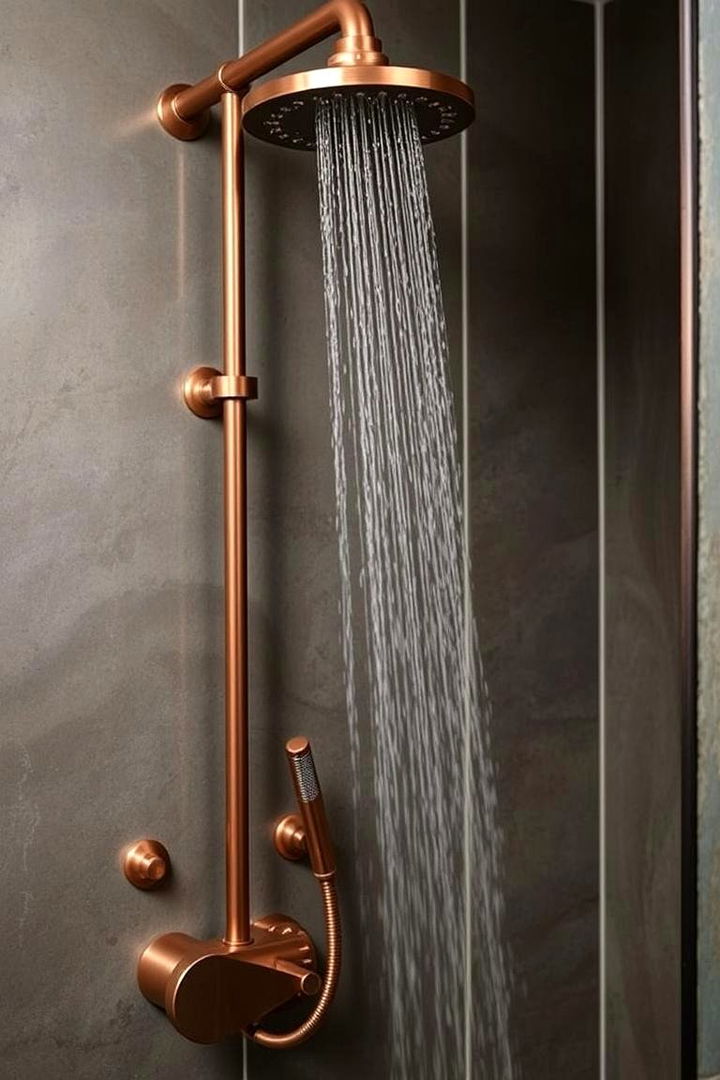 Copper Chlorine Resistant Finishes - 22 Rustic Walk-in Shower Ideas