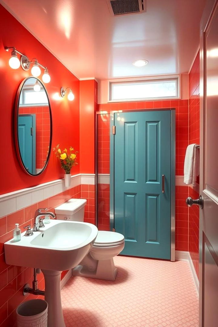 Coral Bathroom for a Lively Accent - 22 Bathroom Color Ideas