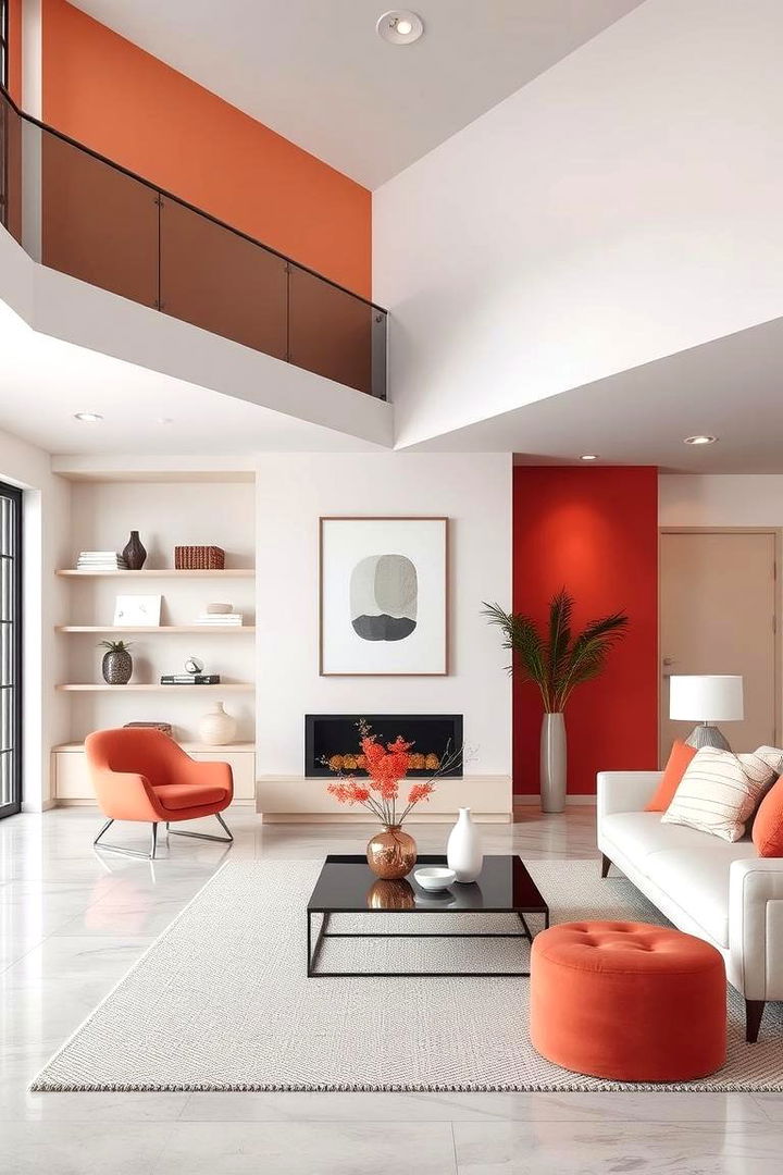 Coral with Contrasting Neutrals for Modern Balance - 22 Coral Bedroom Ideas