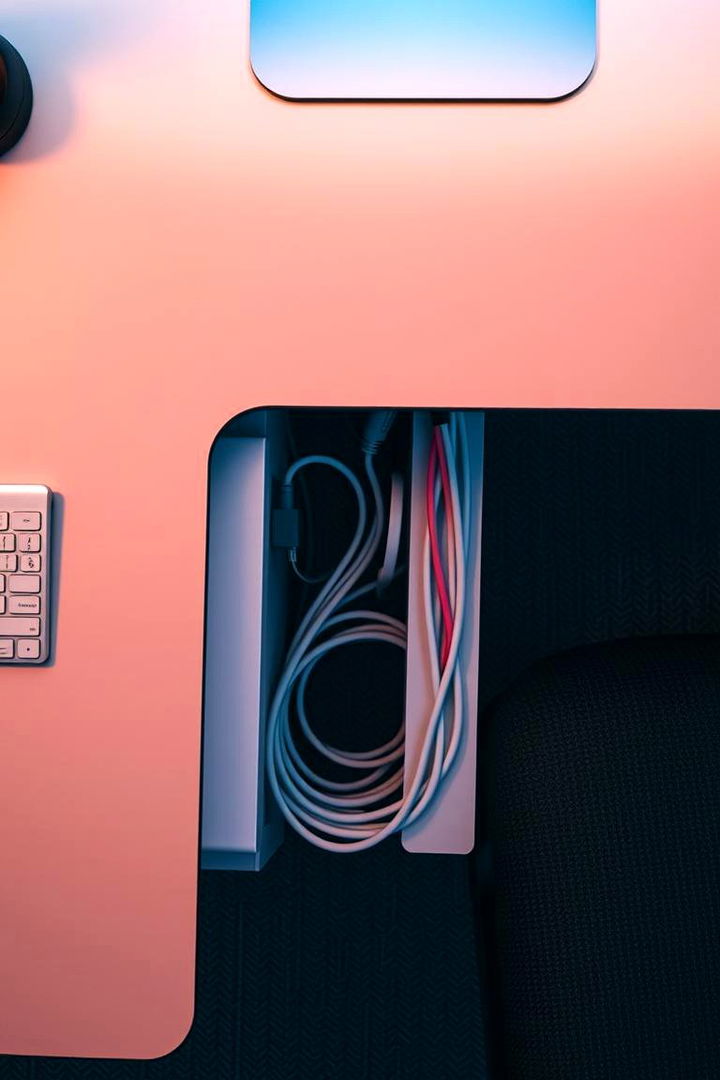 Cords and Cable Management in White - 22 All White Gaming Setup Ideas