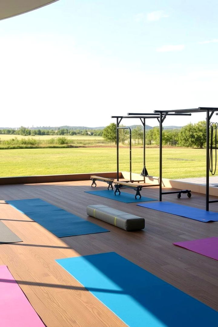 Core Strength and Balance Area - 22 Outdoor Gym Ideas