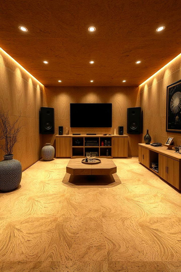 Cork Flooring for Sound Absorption - 22 Man Cave Flooring Ideas