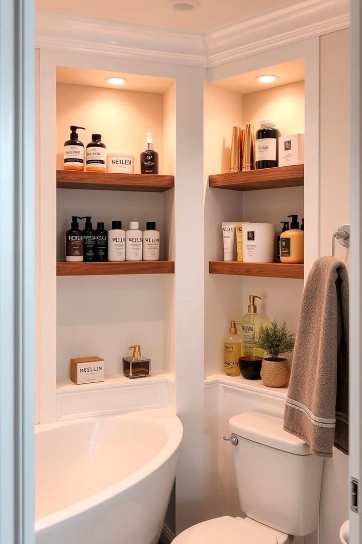 Corner Bathroom Shelves - 22 Bathroom Shelf Ideas