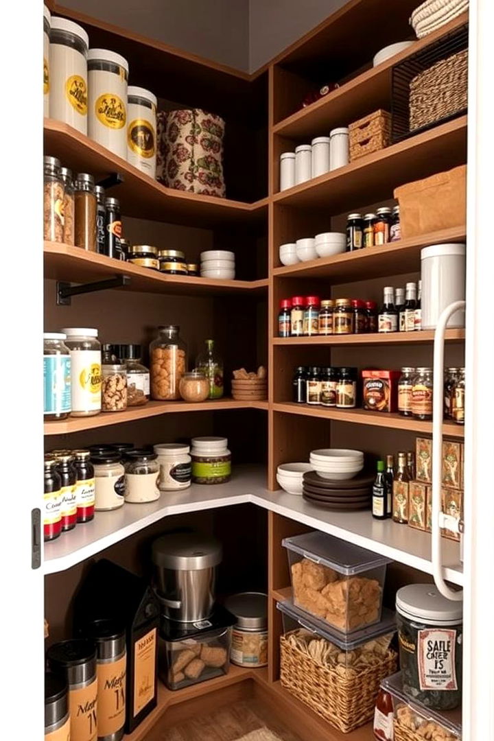 Corner Shelf Innovations for Maximized Space - 22 Pantry Shelving Ideas