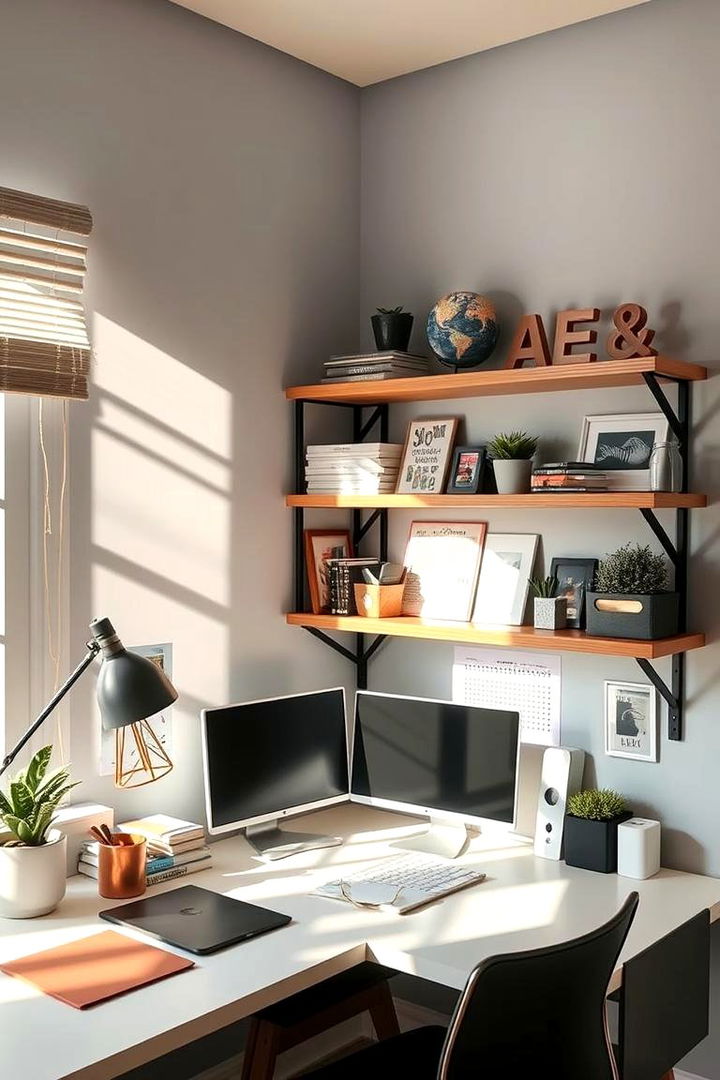 Corner Shelves - 22 Office Shelving Ideas