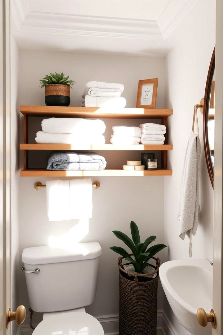 Corner Shelves - 22 Small Bathroom Storage Ideas